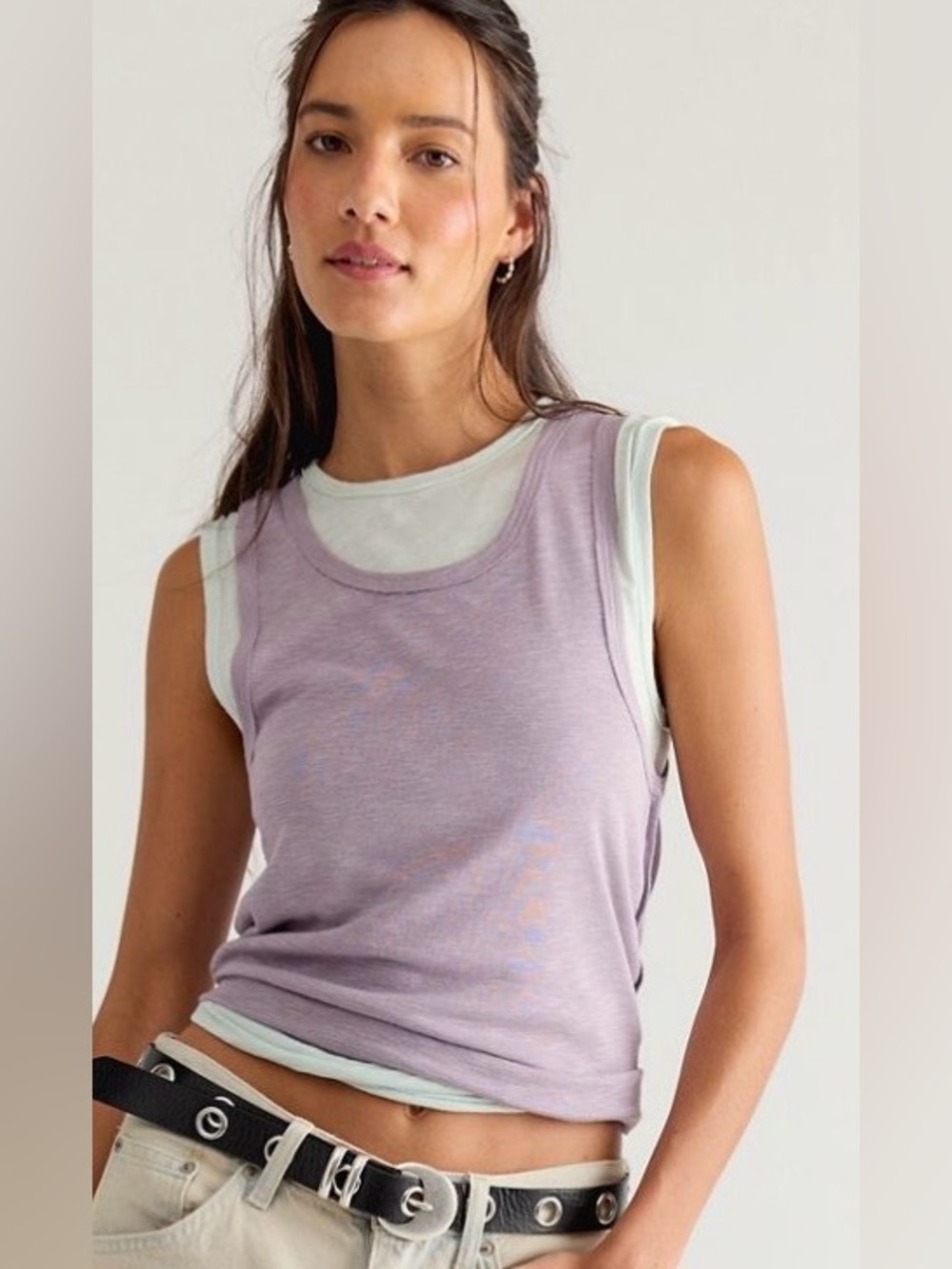 We the Free Tinsley Twofer Short Sleeve Top,  NWT, Medium